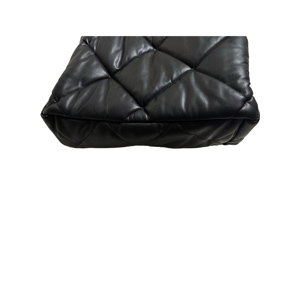 Stand Studio Assante Diamond-quilted puffy tote bag black - Picture 3 of 7